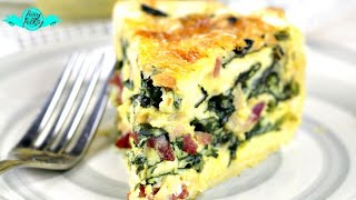 SPINACH QUICHE WITH BACON AND CHEESE [upl. by Maghutte]