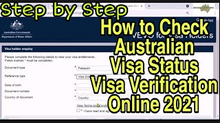 VEVO  Australia Visa Verification   How to Check Australian Visa Status online VEVOCheck [upl. by Anneiv]