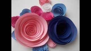 Como hacer flores de papel enrolladas Tutorial [upl. by Ecahc]