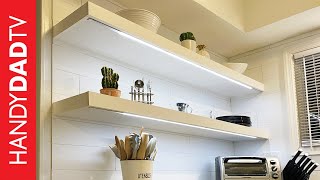 How to build Floating Shelves with Hidden LED Lighting [upl. by Sitto369]