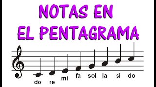 Aprende las notas en pentagrama [upl. by Irac]