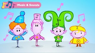 Learn Musical Instruments for Kids with The Notekins  Early Learning Videos with Music for Babies [upl. by Publea]