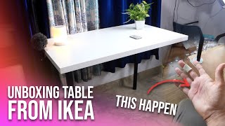 Budget Unboxing Table From IKEA  IKEA Linnmon Table Review  My Experience [upl. by Ttevy408]