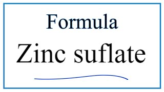 How to Write the Formula for Zinc sulfate [upl. by Irafat]