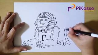 How to Draw The Great Sphinx step by step [upl. by Osric]