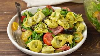 Spinach Tortellini Italian Pasta Salad [upl. by Otes]