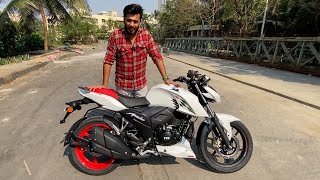 2023 TVS Apache RTR 160 4V  Ride Review Pearl White [upl. by Phi]