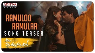 AlaVaikunthapurramuloo  Ramuloo Ramulaa Song Teaser  Allu Arjun  Trivikram  Thaman S AA19 [upl. by Krisha]