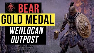 🥇 GET GOLD the EASY WAY  Wenlocan Outpost BEAR Walkthrough  Mastery Challenge Tips  AC Valhalla [upl. by Saidnac487]