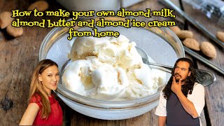 Almond Ice Cream Recipe from Almond Milk Recipe [upl. by Eugaet187]