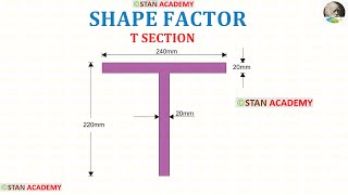 Shape Factor Problem No 3  T Section [upl. by Sorcha]