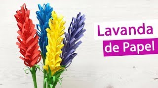 Lavanda de papel  Flores de papiroflexia rápidas y decorativas [upl. by Aleak]