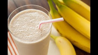 Banana Smoothie Recipes  3 Ingredients Recipe  How To Make Banana Smoothie [upl. by Marianna]