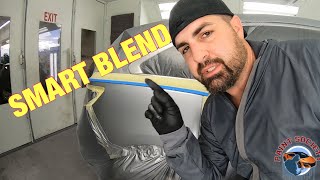 Car Painting HOW TO Blend Basecoat and Clearcoat [upl. by Kelsy]