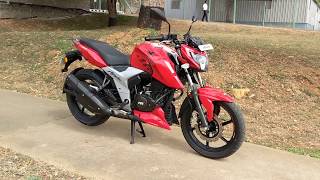 Apache RTR 160 4V explained and sound  revving [upl. by Pyotr21]