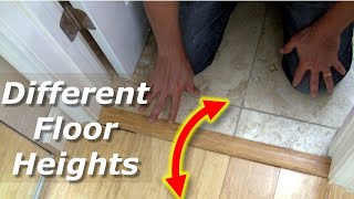 How To Transition Different TileWood Floor Heights [upl. by Nezah32]