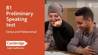 B1 Preliminary Speaking test  Kenza and Mohammed  Cambridge English [upl. by Anoet35]