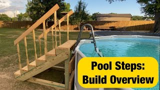 Custom Above Ground Pool Steps Doable DIY [upl. by Imorej]