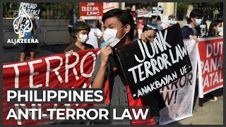 Philippines lawyers protest against antiterror bill [upl. by Meredi]