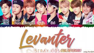 STRAY KIDS  LEVANTER English Ver Lyrics Color CodedEng [upl. by Ellennahc]