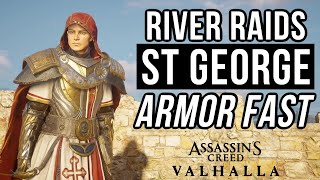 CORRECT Saint George’s Armor Locations All River Raids Maps Gear Clues  Assassin’s Creed Valhalla [upl. by Cirdahc]