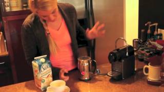 Nespresso Aeroccino Plus Frother Review Frothing Almond Milk [upl. by Getter925]