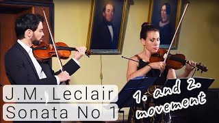 Jean Marie Leclair Sonata for two violins Op 3 Sonata No 1 in G Major Allegro  Allegro ma poco [upl. by Merrie650]