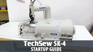 Techsew SK4 Leather Skiving Machine  Startup Guide [upl. by Anelim]