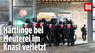 Gefängnismeuterei Polizei stürmt Knast in Thüringen  JVA Untermaßfeld [upl. by Akema974]