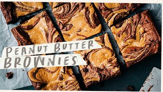 Chewy Brownies with PEANUT BUTTER [upl. by Ettenoj]