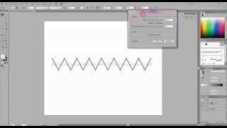 How To Create A Zig Zag And Curvy Line In Illustrator [upl. by Annavahs]