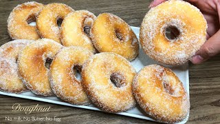 EGGLESS FLUFFY DONUT  NO Milk NO Butter  LESS Kneading [upl. by Saito]