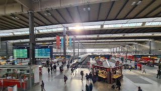 4k München Hauptbahnhof Walking Tour [upl. by Anelet580]