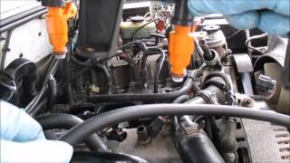 Fuel Injector Install Ford Explorer 4 0L SOHC Part 1 [upl. by Colyer]