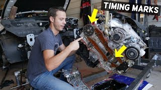 TIMING CHAIN MARKS AND TIMING CHAIN INSTALLATION DODGE DART 24 [upl. by Ezarra]