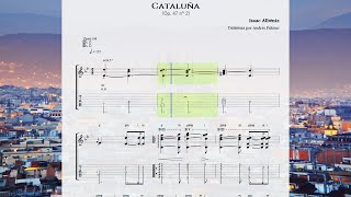 Isaac Albéniz  Cataluña Op47 nº 2 TAB Classical Guitar Transcription [upl. by Aia198]