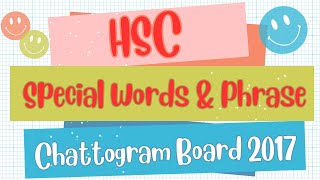 HSC Special Phrase and Word Chattagram Board 2017 [upl. by Forlini]