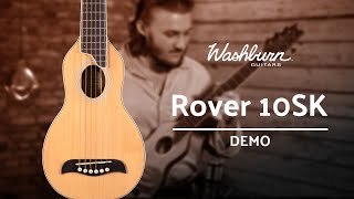 Travel Acoustic Guitar Demo Washburn Rover 10SK [upl. by Hayarahs11]