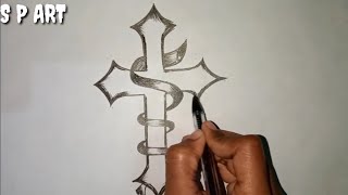 How To Draw Tattoo Cross symbol tattoos designs Christion Symbol tattoo [upl. by Arbed351]