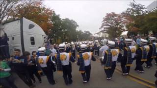 Notre Dame Band March Out to Stadium [upl. by Ahsatin]