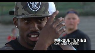 NFL Punter Marquette King Demonstrates at Kohls Kicking Elite Camp [upl. by Simone]