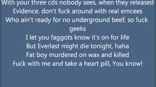 D12  Quitter Lyrics on screen Everlast DissHD [upl. by Fita]